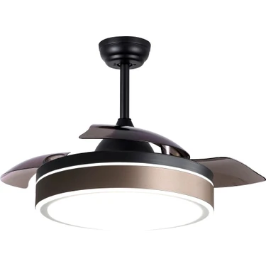 Fancium DKF-402 Kahverengi LED Aydınlatmalı Uzaktan Kumandalı Tavan