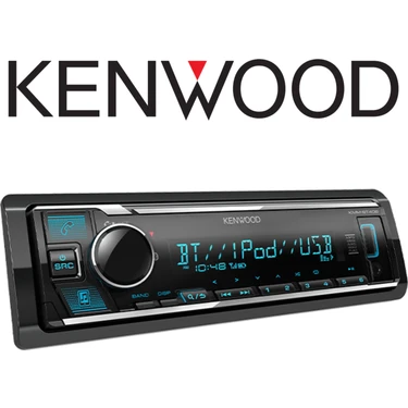 Kenwood KMM-BT408 Kumandasız Bluetooth Oto Teyp 3 Amfi Çıkışlı USB Aux Siyah Renkli Profesyonel