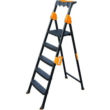Ertekpa Mensa Plus 4+1 Basamaklı Metal Siyah