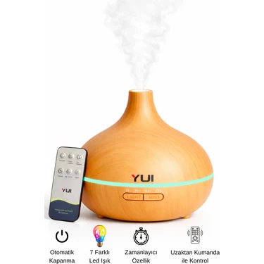 Yui AH30 Ultrasonik Aroma Difüzör Oda Nemlendirici 0,5 lt Işıklı Kompakt Tasarım