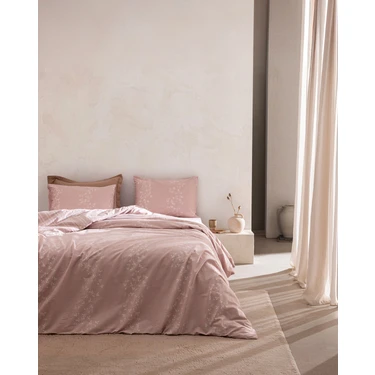 Madame Coco Çiçekli Desenli %100 Pamuk Ranforce Baskılı Çift Kişilik Nevresim Takımı 200 x 220 cm
