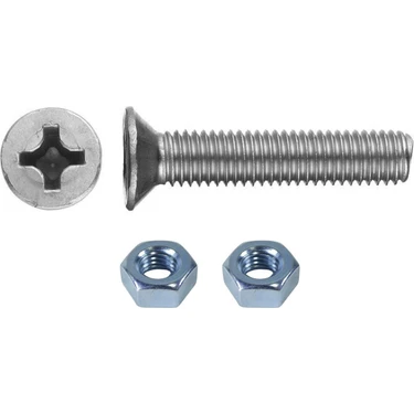 TUĞRA HIRDAVAT Tuğra Hırdavat M3X40MM Metrik Vida Yhb - Somunlu 100'LÜ