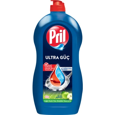 Pril Ultra Güç Sıvı Bulaşık Deterjanı Amasya Elması 1306 ml Hijyen Soğuk Suda