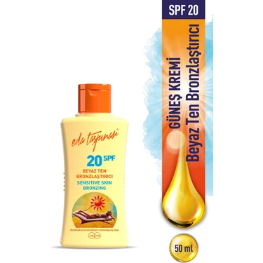 Eda Taşpınar Beyaz Ten Bronzlaştırıcı Spf 20 Seyehat Boy 50