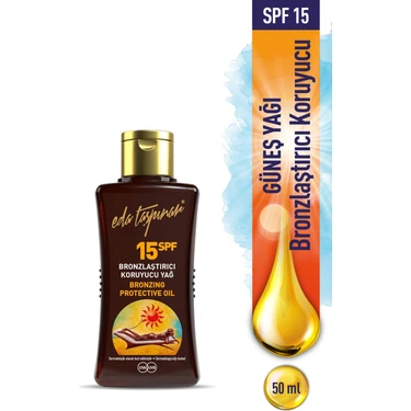 Eda Taşpınar Seyahat Boy Bronzlaştırıcı Koruyucu Yağ SPF 15 - 50
