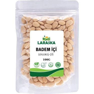 Laraska Badem İçi Soyulmuş Çiğ 100g - Blanched Almonds