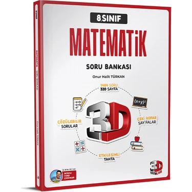 3D Yayınları 8. Sınıf Matematik Soru Bankası 2025-2026 Sezon Yeni Baskı Tekil Ürün