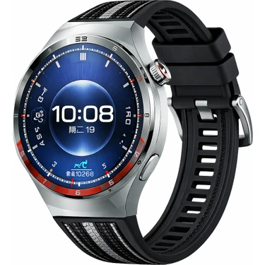 MobaxAksesuar Huawei Watch Gt 6/5 Pro 46MM Kordon Lansman Kumaş Dikişli Silikon Orj Klips 1e-1 Uyum