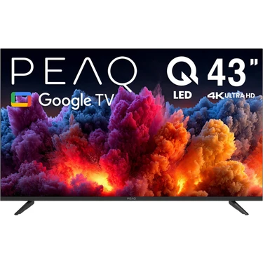 Peaq 43Q80 43'' 109 Ekran Uydu Alıcı 4K Ultra HD Google QLED