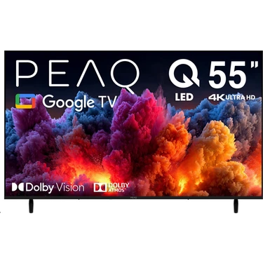 Peaq 55Q80 55'' 139 Ekran Uydu Alıcı 4K Ultra HD Google QLED