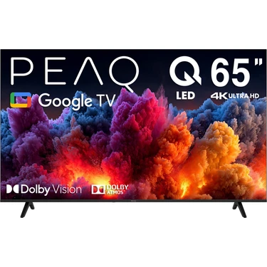 Peaq 65Q80 65 Inç 164 Ekran Dahili Uydu Alıcı Google 4K Ultra Hd QLED