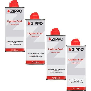 Zippo Çakmak Ikmal Seti 4 Bidon Benzin