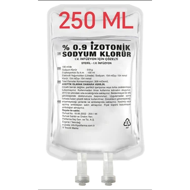 ENKAVET %0.9 Izotonik Serum Çözeltisi Sf Serum Fizyolojik 250 ml cc 10