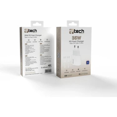 Ptech İphone 15/16/17 Pro/Pro Max Serisi Uyumlu 35W Pd Hızlı Şarj Aleti Seti Adaptör+ Type-C PD