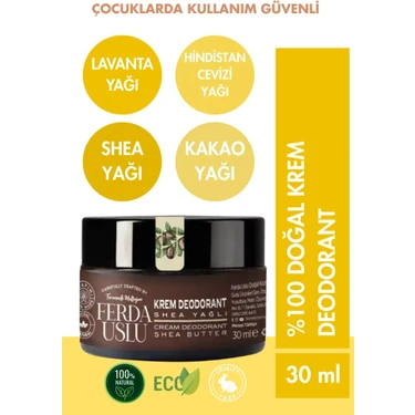 Fermente Mutfağım Roll-On Shea Yağlı Krem Deodorant - Lavanta Aromalı Unisex, 29 ml, Pudrasız,