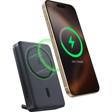 Baseus Nomos 3'ü 1 arada 10000mAh Power Bank - Qi2 15W Kablosuz Şarj, 45W Dahili Çift Yönlü Hızlı