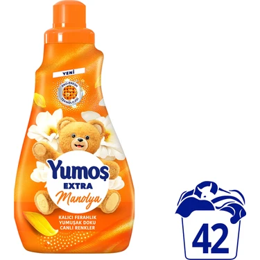 Yumoş Extra Manolya Çamaşır Yumuşatıcı 1008 ml 42 Yıkama Kalıcı Ferahlık ve Yumuşak