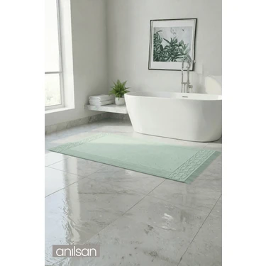 Anılsan Fesun Mint Yeşili Ayak Havlusu - 70x130Cm, 690Gr, %100 Pamuk, Spa Ve Otel Banyo