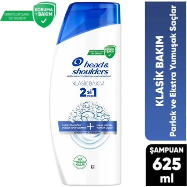 Head&Shoulders Head & Shoulders 2'si 1 Arada Klasik Bakım Kepek Şampuan 625 ml Dökülen Saçlar için