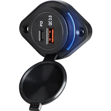 Goboenergy Lpu 48W Çift Portlu Hızlı Araç Şarj Soketi - 30W Pd Type-C & 18W Qc 3.0 USB - 12V/24V