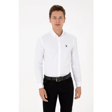 U.s. Polo Assn. Erkek Beyaz Gömlek Basic
