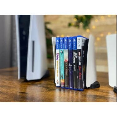 Ps5 Konsol Tasarımlı CD Stand Rafı, Ikonik Konsol Görünümlü Oyun Kutusu (Cd) Rafı – Stand