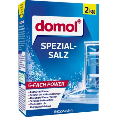 Domol Kokusuz Bulaşık Makinesi Tuzu 2000 gr Toz Formda Lekesiz Temizlik