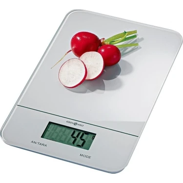 Ideen Welt Geniş Ekranlı 5kg Hassasiyetli Cam Mutfak Tartısı ile Dijital Ölçüm