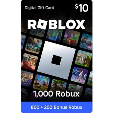 Roblox Gift Card 1000 Robux (Eur Eksiksiz Tam