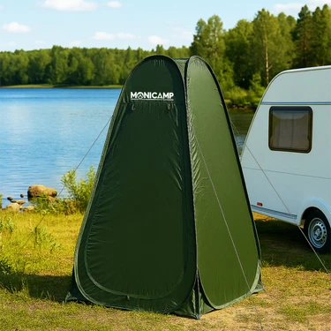 Monicamp Çok Amaçlı Kamp Wc Duş Giyinme Çadırı Zemin Matlı 120CM x 120CM x