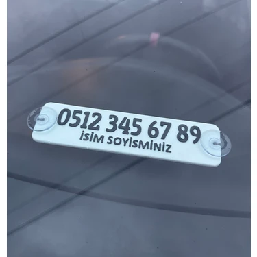 Serüven Kişiye Özel Isimli Araç Numaratörü - Vantuzlu - Kabartmalı Oto Park Numarator -
