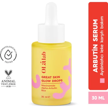 OlaLab Leke Karşıtı Aydınlatıcı Alpha Arbutin Cilt Serumu 30