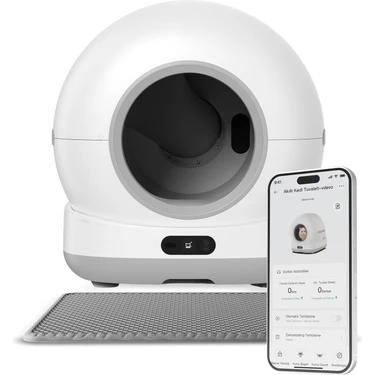 Xenon Smart Akıllı Otomatik Kedi Tuvaleti Uv Sterilizasyonlu 72L Hacim 7l Kapasiteli Mobil Uygulama