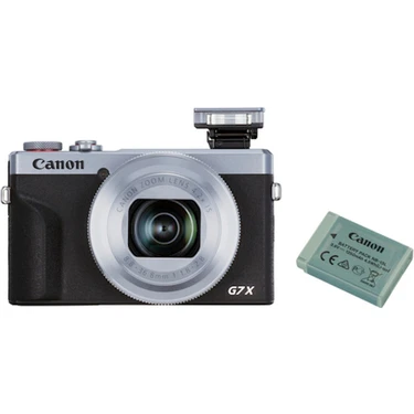 Canon Powershot G7 x Mark Iıı Silver Ekstra Batarya Kit (Canon Euroasia
