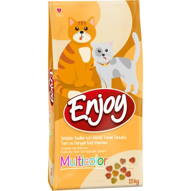 Enjoy Multi Color Kuru Yetişkin Kedi Maması 15