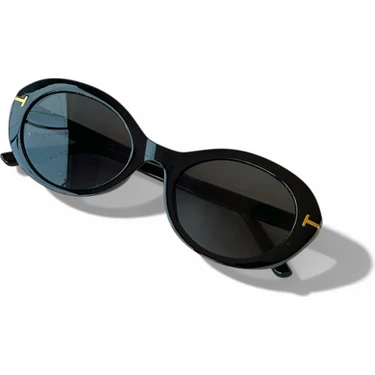Ren Eyewear Siena Kadın Siyah çerçeve siyah cam popüler Oval Güneş Gözlüğü – Aksesuar Detaylı