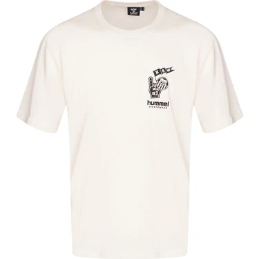 Hummel Tropico Erkek Ekru Yuvarlak Yaka