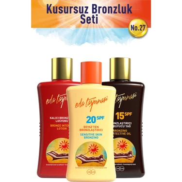 Eda Taşpınar Kusursuz Bronzluk Seti No:27 Beyaz Ten SPF20 & Koruyucu SPF15 & Koruyucu
