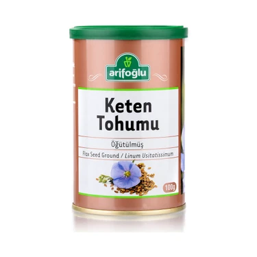 Arifoğlu Keten Tohumu Öğütülmüş 100 gr Teneke Kutu Yüksek Kalite Doğal ve