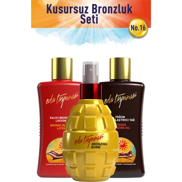 Kusursuz Brıonzluk Seti No:16 - Bronzing Bomb & Yoğun Bronzlaştırıcı SPF 0 & Bronzluk Koruyucu