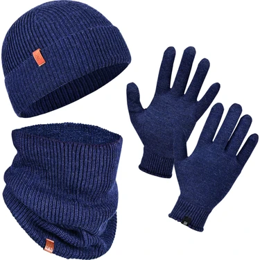 Norfolk Winter Set %70 Merino Yünü Termal Bere Boyunluk ve Eldiven 3'lü Kış Seti -