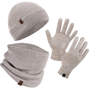 Norfolk Winter Set %70 Merino Yünü Termal Bere Boyunluk ve Eldiven 3'lü Kış Seti -