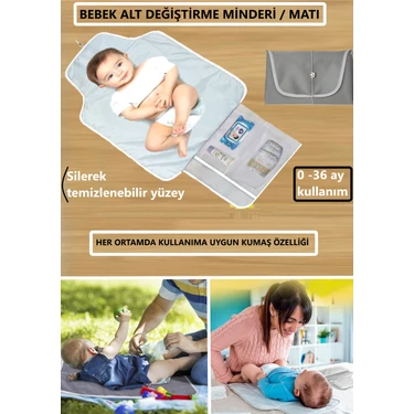 Nova Textile Bebek Alt Açma Minderi, Anne Bebek Bakım Örtüsü, Yenidoğan Alt Değiştirme Matı, Sıvı