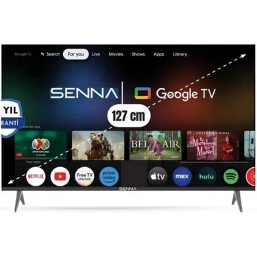 Senna 50UQ9500F 50'' 127 Ekran Uydu Alıcılı 4K Ultra HD Google QLED