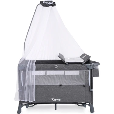 Yoyko Otomatik Açılan ve Katlanan New Exclusive Comfort 8 In 1 Oyun Parkı Gri 76 x 116