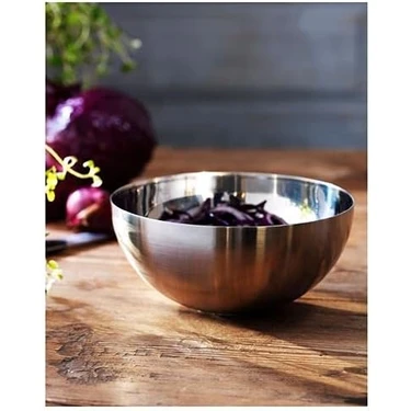Servis Salata Kasesi Metal 12 cm Paslanmaz Çelik Kase