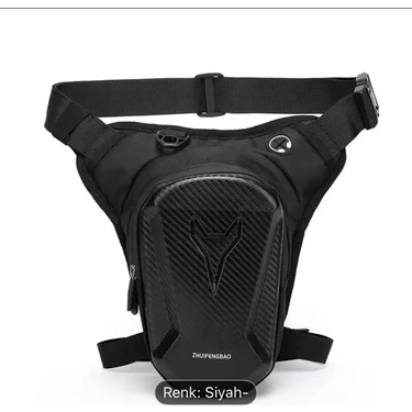 Sannora Bags Siyah Erkek Motorcu Bacak Çantası Su Geçirmez Sert Korumalı Gece Görüşlü Outdoor Bel