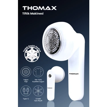 Thomax Şarjlı 6 Bıçaklı Tüy Toplayıcı ve Tiftik Temizleme Makinesi Ekstra Yedek