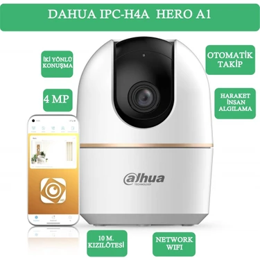 Dahua H4A 4 Mp İç Mekan 360°Wi-Fi Gece Görüşlü Akillı Güvenlik Kamerası Telefondan