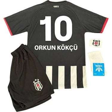 Alaturka Mix Beşiktaş 2026 Yeni Sezon Iç Saha Çubuklu # Orkun Kökçü # Çocuk Forması 4lü